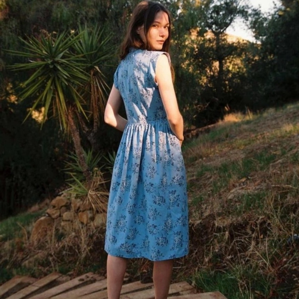 Christy Dawn Blue Piper Dress, Size Medium